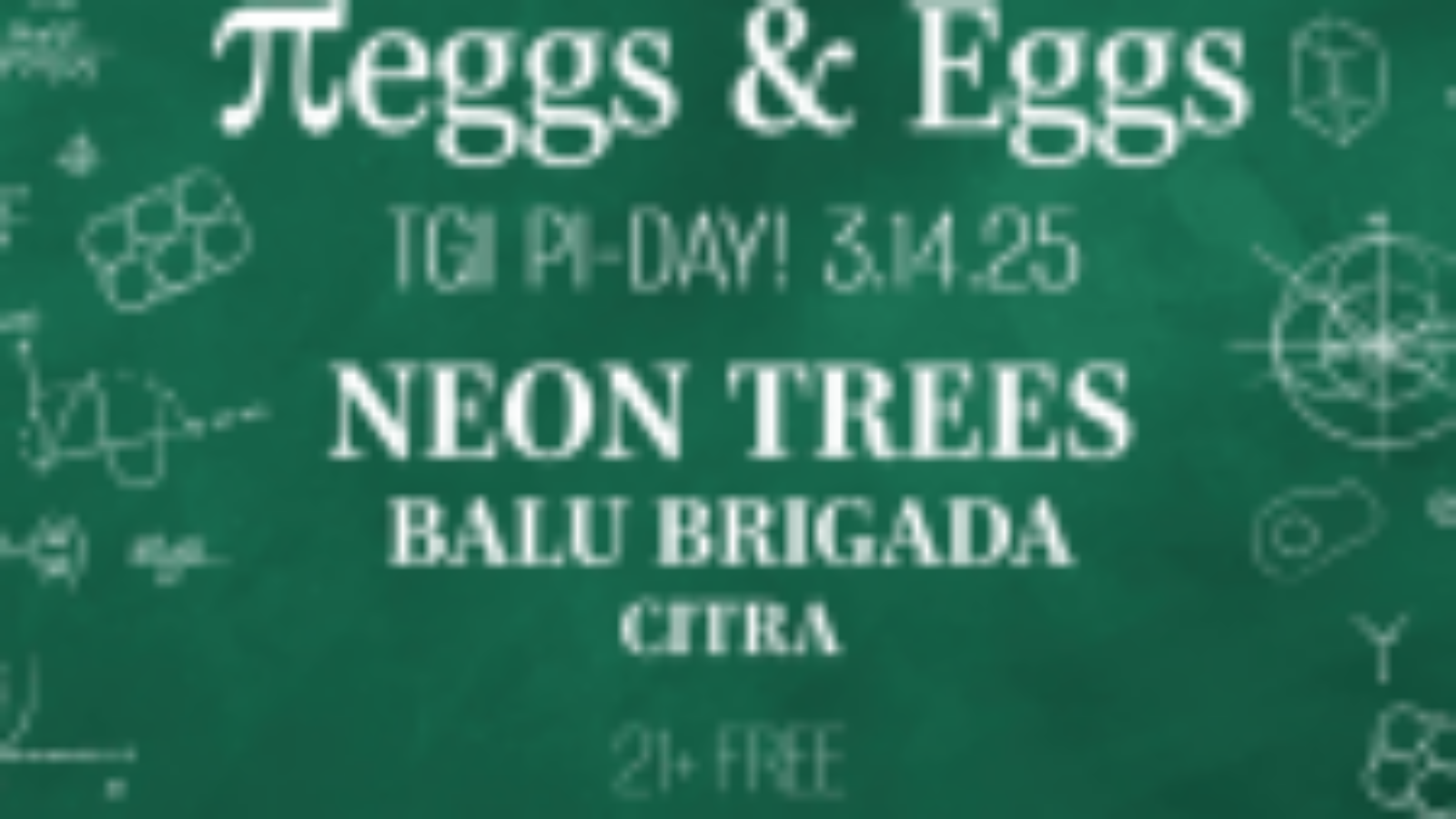 NEON TREES, Balu Brigada & CITRA to perform at Keggs and Eggs on Mar 14